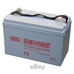 100Ah 12V Gel Deep Cycle Battery for Motorhome, Caravan, Boat, Leisure, Off-grid