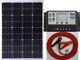 100w Mono Solar Panel + 10a Lcd Usb Charger 12v Battery +6m Cable /w Fuse & Clip