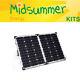 100w Folding Portable Solar Pv Charger Kit Camping, 12v Leisure Battery 50+50w