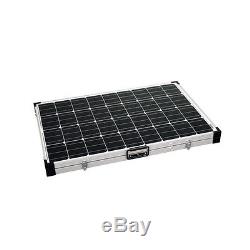 100W folding portable solar PV charger kit camping, 12V leisure battery 50+50W