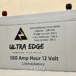 100 AH LifePo4 Lithium Battery Ultra edge, Leisure battery, solar, motorhome