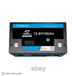 100ah 12v Lithium Leisure Battery LiFePO4 Motorhome Boat Marine Camper VW DC9.80