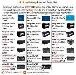 100ah 12v Lithium Leisure Battery LiFePO4 Motorhome Boat Marine Camper VW DC9.80