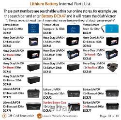 100ah 12v Marine Lithium Leisure Battery Bluetooth Boat Campervan VW DC9.87-PRO