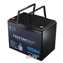 105ah 12v Fogstar Drift Lithium Leisure Battery Bluetooth and Heated