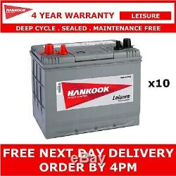10x 12V 85Ah Deep Cycle Leisure Batteries for Camping, Marine, Boat, XV24