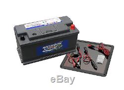 110Ah 12V Leisure Battery & Solar Panel Low Height