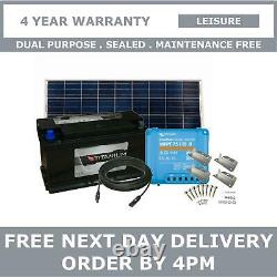 110Ah Leisure Battery, 115W Solar Panel, Charge Controller, Cable and Brackets