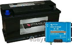 110Ah Leisure Battery with Smart DC-DC 12V 30A Battery to Battery Charger