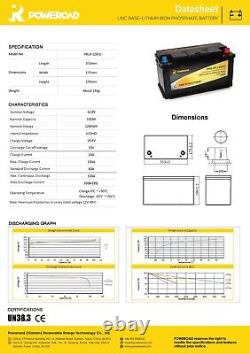 110ah Leisure Lithium Battery 12v 4yr Warranty Caravan Campervan353 x 175 x 190