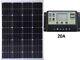 120w Monocrystalline Solar Panel + 20a Lcd 12v 24v Battery Charger 2 X 5v Usb
