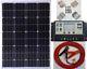 120w Solar Panel + 10a Lcd Battery Charger 2x5v Usb +7m Cable & Clips + Brackets