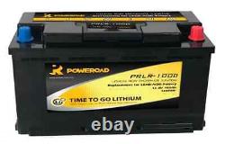 12V 100AH LEISURE LITHIUM BATTERY LOW HEIGHT 110 AMP DUAL PURP 353 x 175 x 190