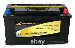 12V 100AH LEISURE LITHIUM BATTERY LOW HEIGHT 110 AMP DUAL PURP 353 x 175 x 190