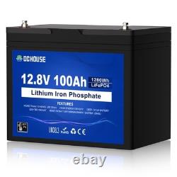 12V 100AH Lithium Leisure Battery LiFePO4 Low Temp Up to 15000 Cycles Camper Van
