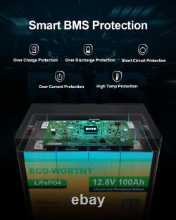 12V 100AH Lithium Leisure Battery LiFePO4 Low Temperature Motorhomes Camper Van