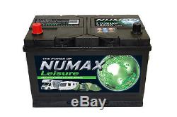 12V 100AH Sealed Leisure Battery Numax LV26MF Leisure Caravan Marine Boat Solar
