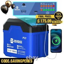 12V 100AH Upgraded 3.0 lithium leisure battery with Bluetooth USB DC Ports