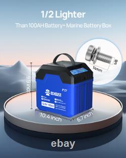12V 100AH Upgraded 3.0 lithium leisure battery with Bluetooth USB DC Ports