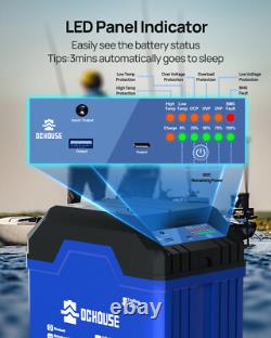 12V 100AH Upgraded 3.0 lithium leisure battery with Bluetooth USB DC Ports