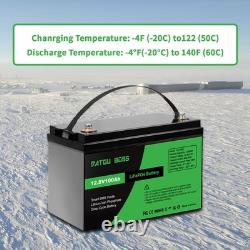 12V 100Ah LiFePO4 Battery Leisure Rechargeable Deep Cycle Solar Home Storage RV