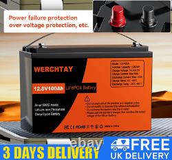 12V 100Ah Lifepo4 Leisure Battery Lithium Battery 4000+Cycles Built-in BMS Solar