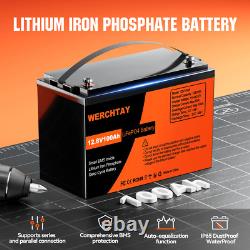 12V 100Ah Lifepo4 Leisure Battery Lithium Battery 4000+Cycles Built-in BMS Solar