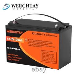 12V 100Ah Lifepo4 Lithium Leisure Battery for RV Caravans Van Solar Off-grid