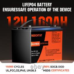 12V 100Ah Lifepo4 Lithium Leisure Battery for RV Caravans Van Solar Off-grid
