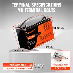 12V 100Ah Lifepo4 Lithium Leisure Battery for RV Caravans Van Solar Off-grid