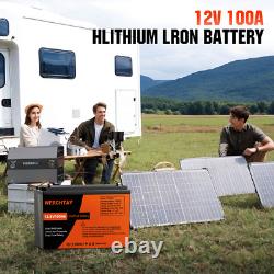 12V 100Ah Lifepo4 Lithium Leisure Battery for RV Caravans Van Solar Off-grid