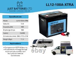 12V 100Ah Lithium Leisure Battery with Bluetooth Self Heating CamperConversion