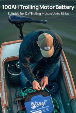 12V 100Ah Protable Lithium Battery Lifepo4 Leisure Battery for Vans RV Camp Boat