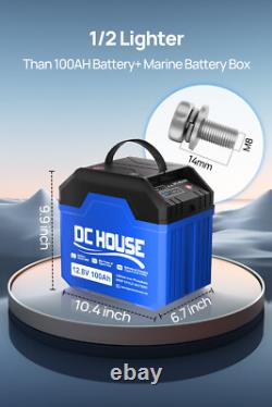12V 100Ah Protable Lithium Battery Lifepo4 Leisure Battery for Vans RV Camp Boat