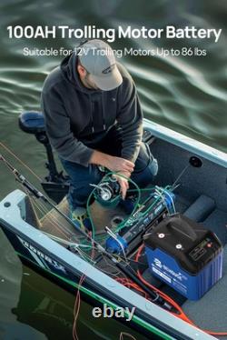 12V 100Ah TM 2.0 Protable Lithium Leisure Battery for Vans Caravans Camp Boat