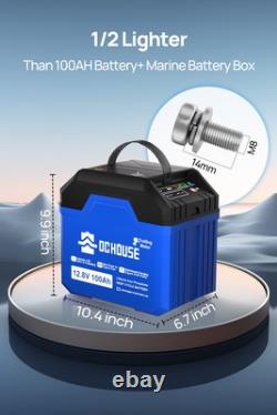 12V 100Ah TM 2.0 Protable Lithium Leisure Battery for Vans Caravans Camp Boat