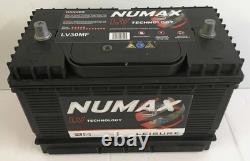 12V 105AH Deep Cycle Leisure Battery NUMAX LV30MF Caravan Motorhome, Marine Boat