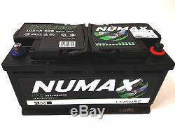 12V 105AH Numax DC25MF Deep Cycle Leisure Marine Battery Low Height Low Profile
