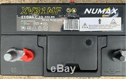 12V 110AH Numax XV31MF Ultra Deep Cycle Leisure Marine Battery TWO TOTAL USED