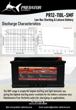 12V 110Ah Predator Batteries Sealed Lead Acid Low Box Leisure Battery