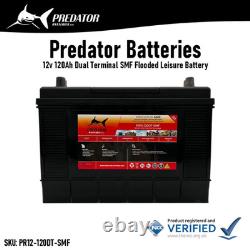 12V 120AH Predator Batteries Deep Cycle Leisure & Marine Battery Dual Posts