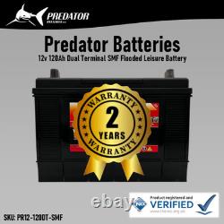 12V 120AH Predator Batteries Deep Cycle Leisure & Marine Battery Dual Posts
