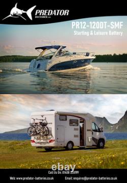 12V 120AH Predator Batteries Deep Cycle Leisure & Marine Battery Dual Posts