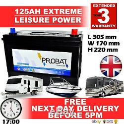 12V 125AH RIGHT + DEEP CYCLE LEISURE Battery, MOTORHOME, BOAT, SOLAR BEST £inUK