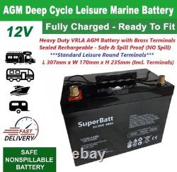 12V 130AH (110AH 120AH) VRLA AGM Deep Cycle Leisure Marine Battery 12VSLA30N