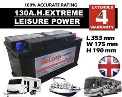 12V 130AH 130 AH Leisure Battery DEEP CYCLE for Motorhome / Caravan / Campervan£