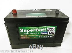 12V 130AH Deep Cycle Leisure Battery L330mm X W172mm X H240mm SuperBatt VDC130