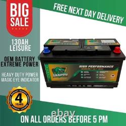 12V 130AH Leisure Battery High Power Deep Cycle 4yr Warranty Caravan Solar