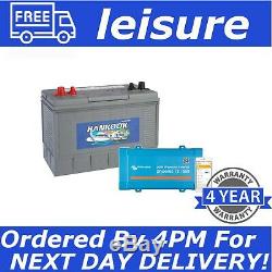 12V 130Ah Deep Cycle Leisure Battery For Camper Motorhome With 500VA Inverter
