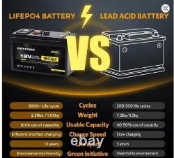 12V 150AH LiFePO4 Lithium Battery 5000+ Deep Cycle Solar RV Leisure Off-Grid